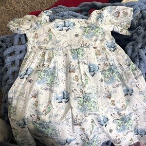 Janie and Jack Peter Pan Dress - Blue and Green